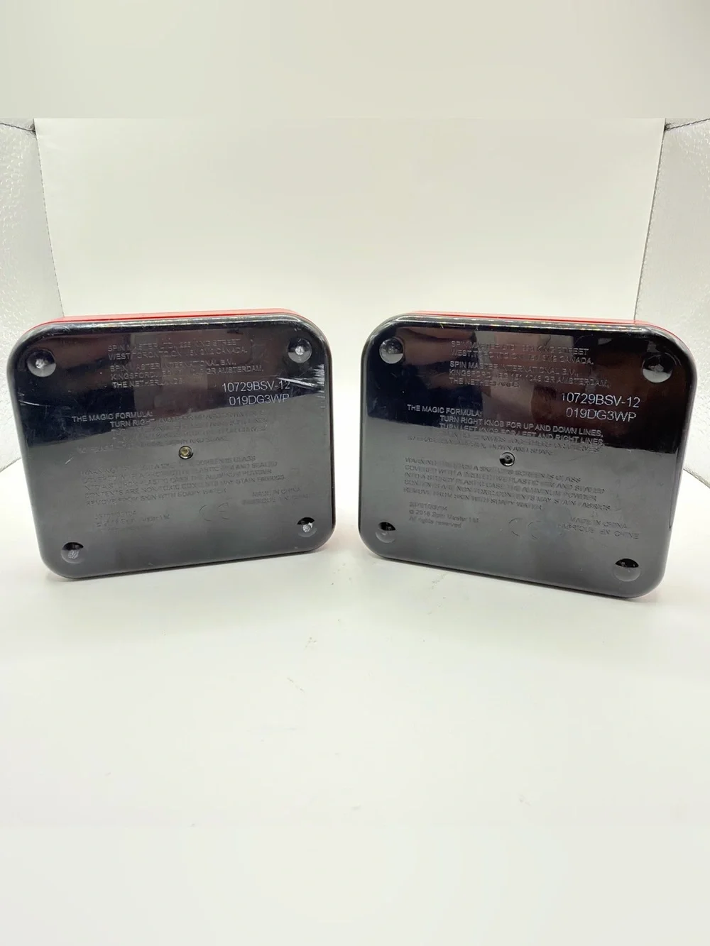 Pair of Mini Classic Red etch a Sketch toys